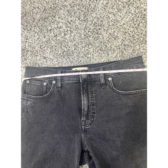 Madewell The Mid-Rise Perfect Vintage Straight Jean, Women’s 29 Distressed Black - Picture 5 of 11